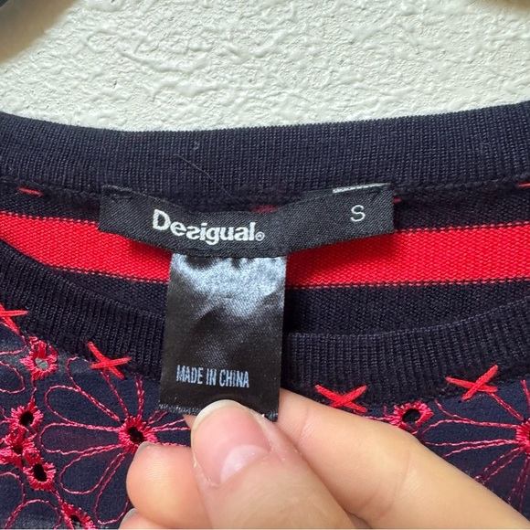 Desigual Striped Black and Red knit long sleeve - Picture 6 of 14